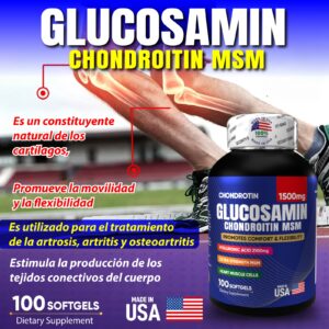 GLUCOSAMINA CON MSM Y CONDROITINA para la artrosis, artritis y osteoartritis