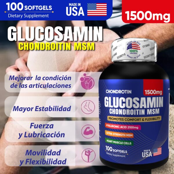 GLUCOSAMINA CON MSM Y CONDROITINA para la artrosis, artritis y osteoartritis