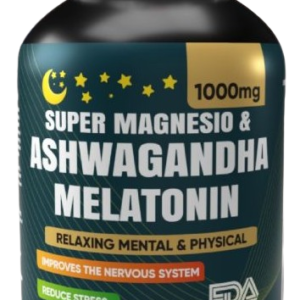 SUPER MAGNESIO, MELATONINA Y ASHWAGANDHA. mejora sueño y reduce estrés