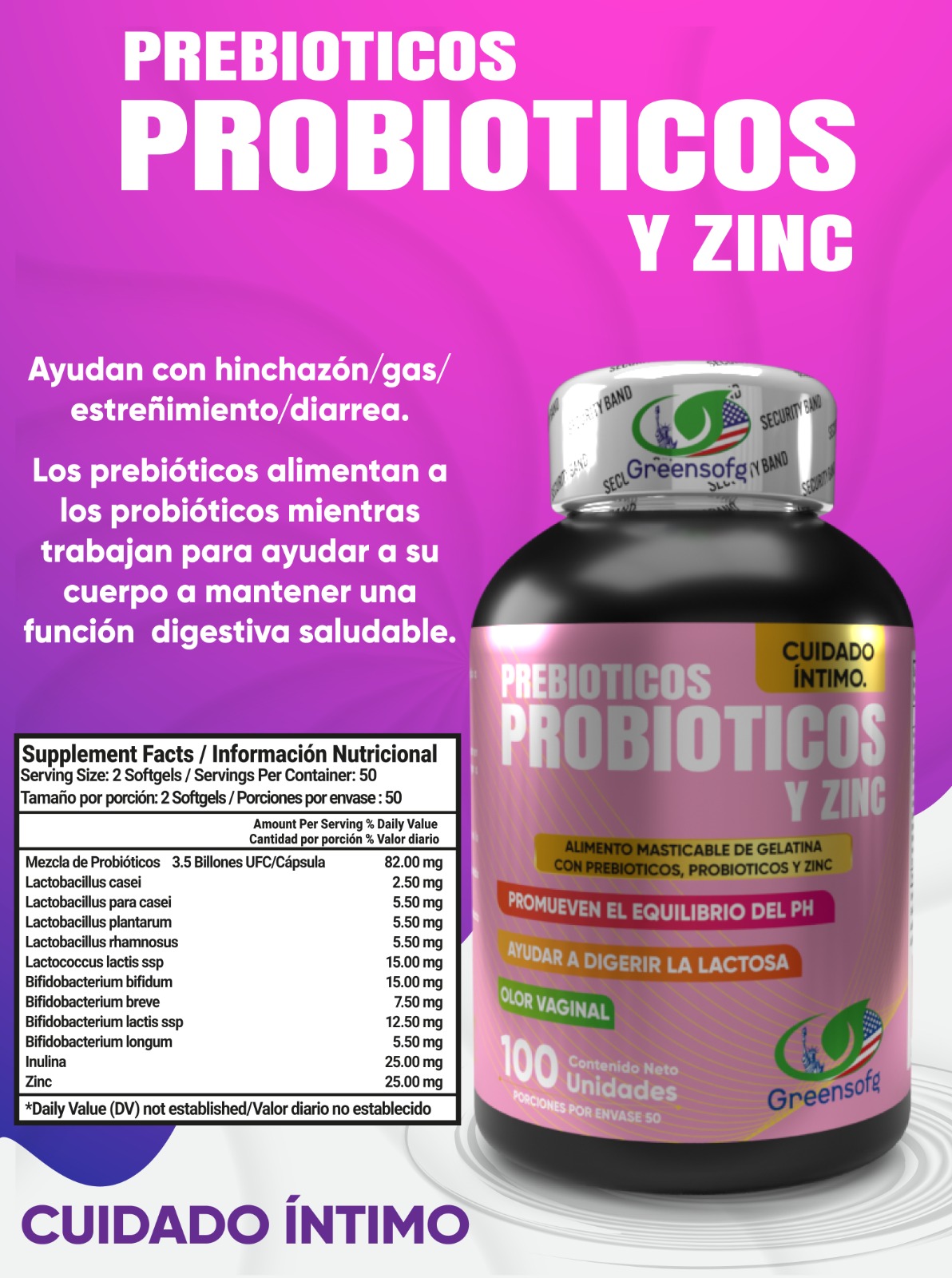 PREBIÓTICOS PROBIÓTICOS Y ZINC